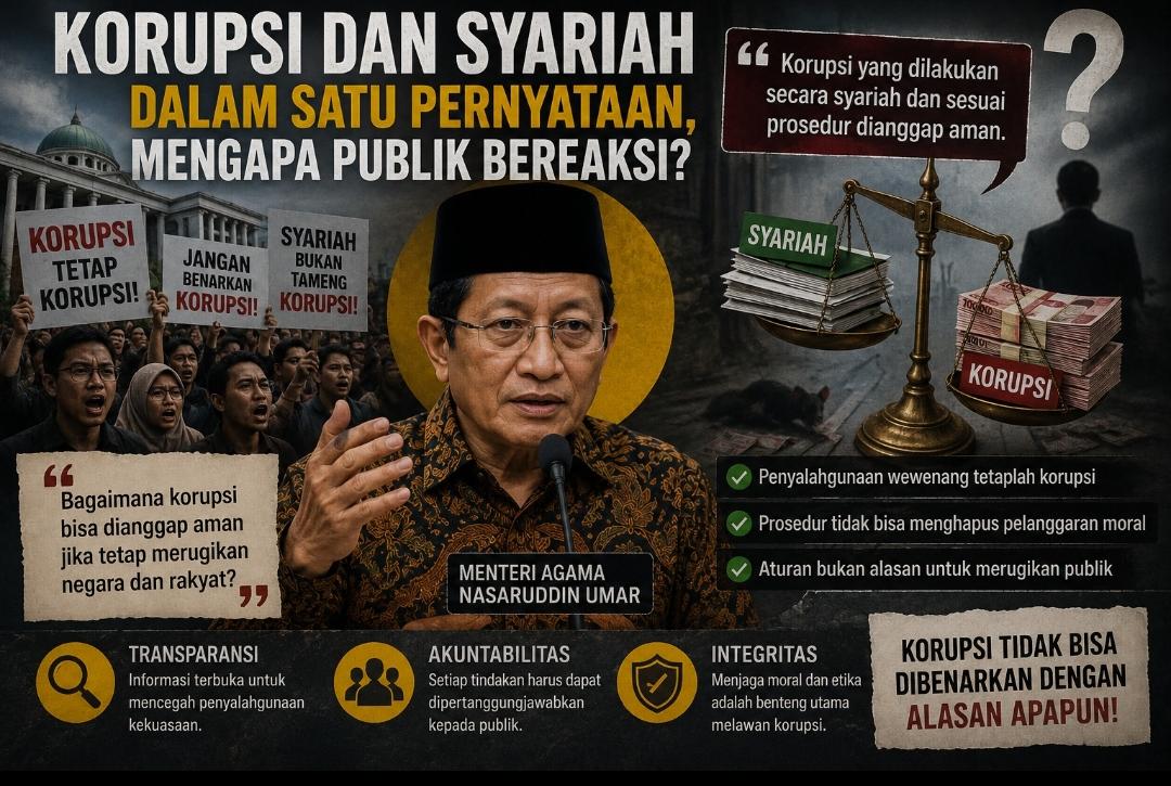 KORUPSI DAN SYARIAH DALAM SATU PERNYATAAN, MENGAPA PUBLIK BEREAKSI?