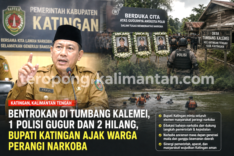 Bupati Katingan Ajak Perangi Narkoba Usai Bentrokan di Tumbang Kalemei, Satu Polisi Gugur