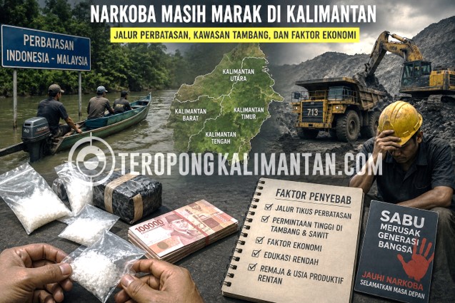 Mengapa Narkoba Terus Membanjiri Kalimantan? Membaca Peta Ancaman dari Perbatasan hingga Kawasan Tambang