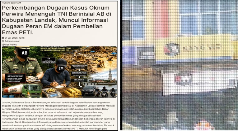 Polemik Pemberitaan Dugaan Keterlibatan Oknum TNI Berinisial AB dan EM dalam Aktivitas PETI di Landak, Redaksi Media Teropong Kalimantan Sampaikan Tanggapan atas Surat Kuasa Hukum