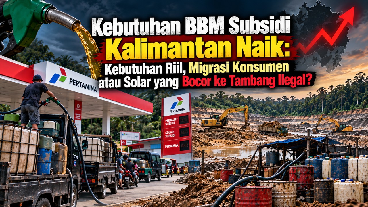 Kebutuhan BBM Subsidi Kalimantan Naik: Kebutuhan Riil, Migrasi Konsumen atau Solar yang Bocor ke Tambang Ilegal?