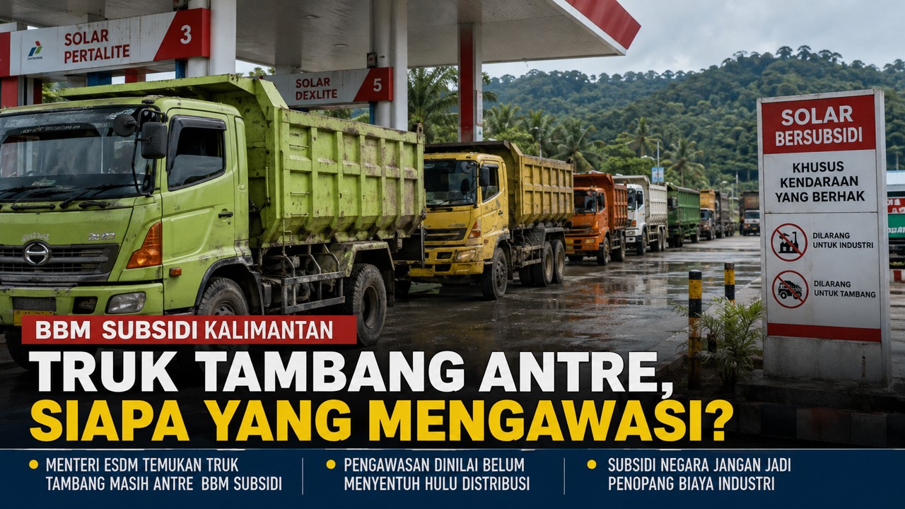 BBM Subsidi Kalimantan: Truk Tambang Antre, Siapa yang Mengawasi?