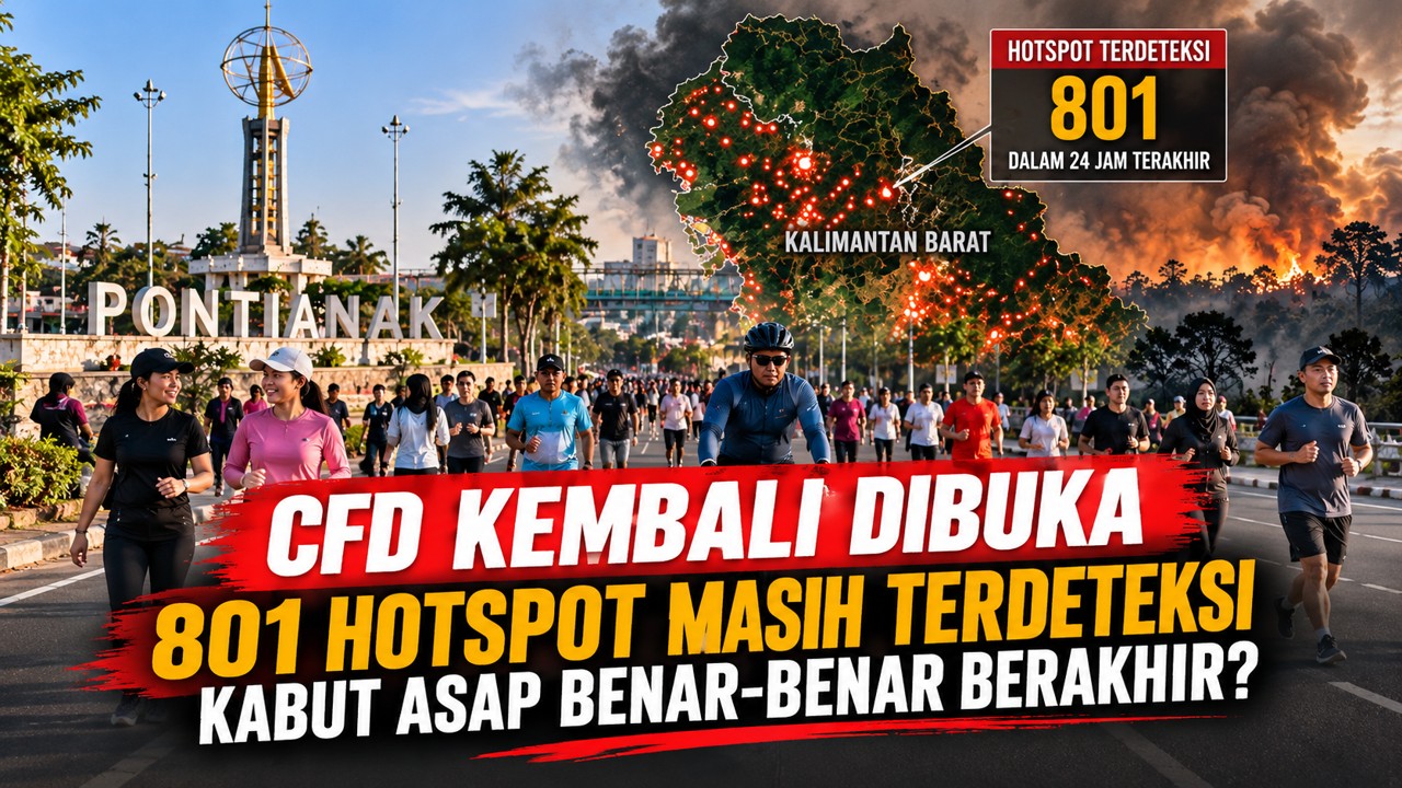 CFD Pontianak Kembali Dibuka, Tapi 801 Hotspot Masih Terdeteksi: Kabut Asap Benar-Benar Berakhir?