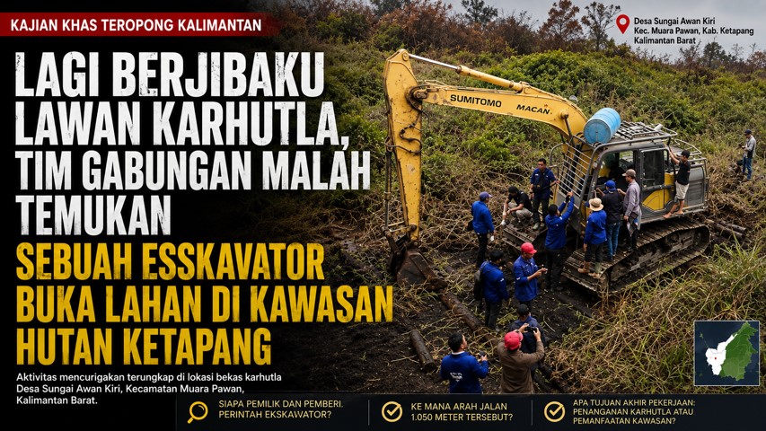 Ekskavator di Bekas Karhutla Sungai Awan Kiri, Parit dan Jalan 1.050 Meter Jadi Sorotan