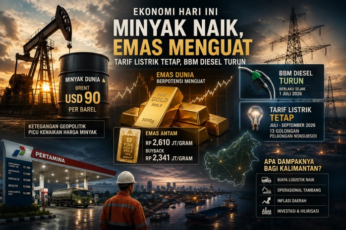 Harga minyak dunia menembus usd90, Apa Dampaknya bagi Ekonomi Kalimantan?