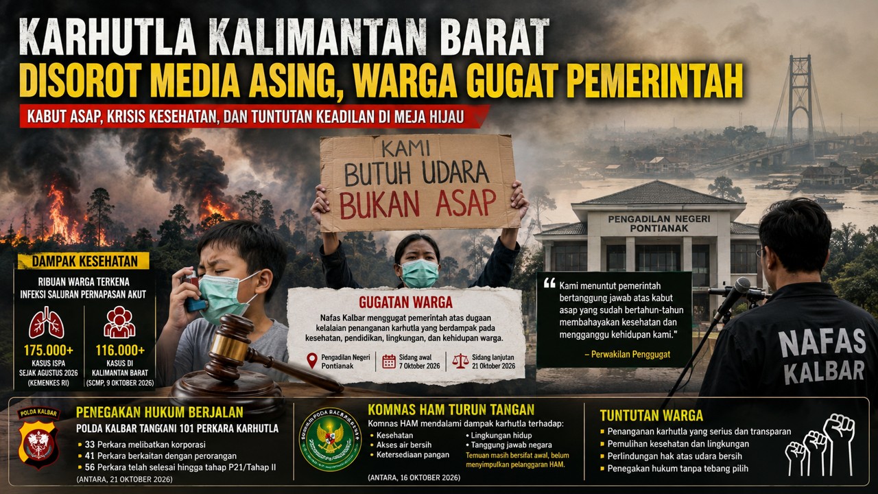 Karhutla Kalimantan Barat Disorot Media Asing, Warga Gugat Pemerintah ke Pengadilan