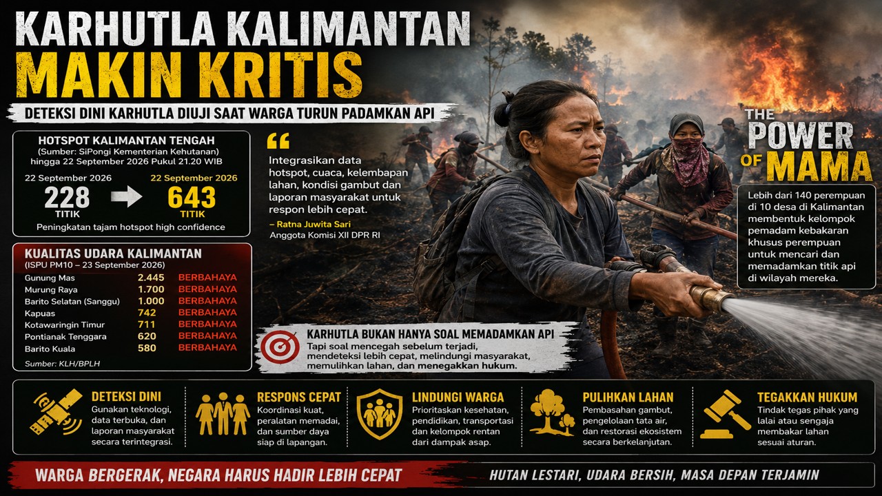 Karhutla Kalimantan Makin Kritis, Deteksi Dini Karhutla Diuji Saat Warga Turun Padamkan Api