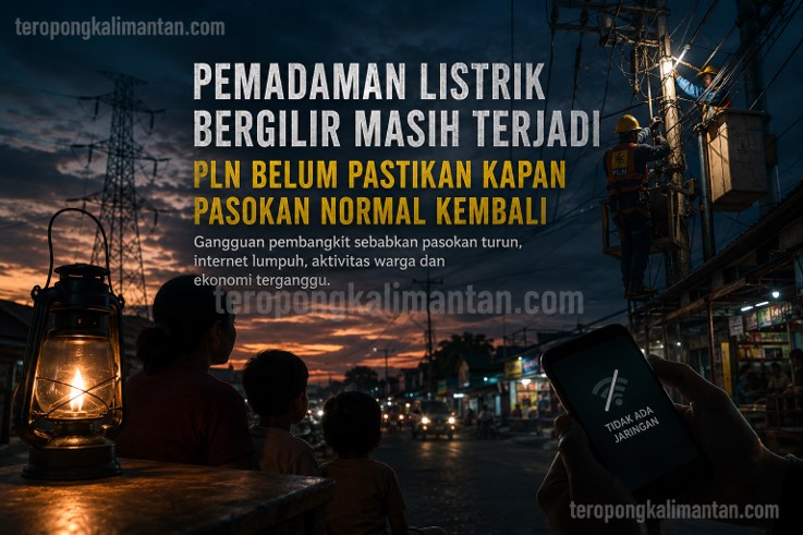PLN Belum Bisa Pastikan Akhir Pemadaman Bergilir, Kalteng-Kalsel Masih Krisis Listrik