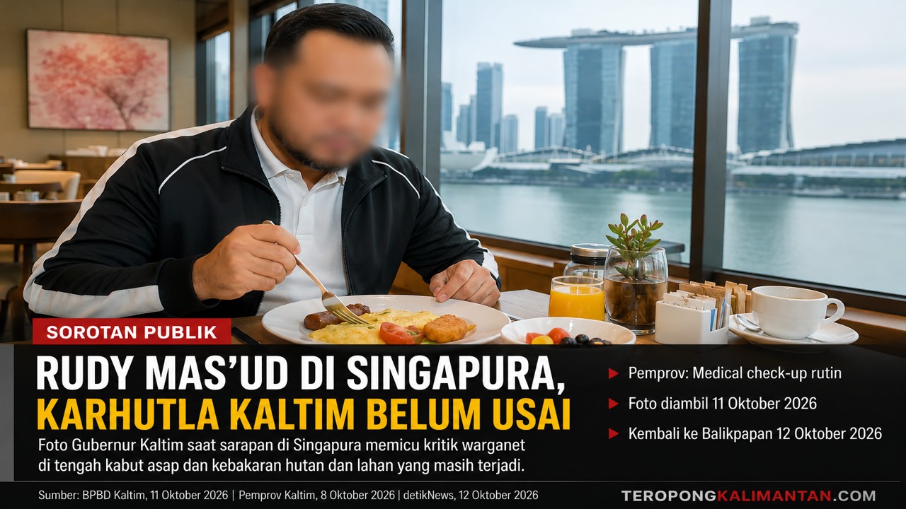 Rudy Mas’ud di Singapura, Karhutla Kaltim Belum Usai