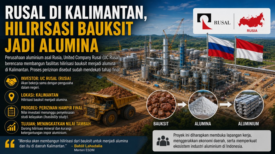 Rusal di Kalimantan, Hilirisasi Bauksit Diuji Nilai Tambah Lokal